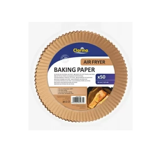 CLARINA HARTIE COPT ROTUNDA PENTRU AIR FRYER 16X4.5CM 50BUC 